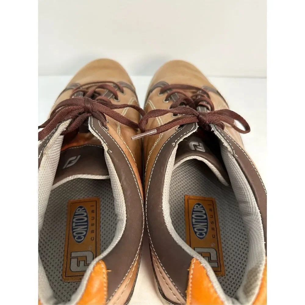FootJoy Contour casual men’s brown golf shoes size 12.  #S-0521